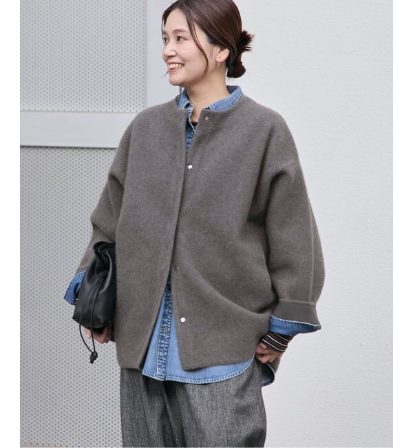 モテ系ファッションメンズ|【ジャーナルスタンダード/JOURNAL STANDARD】 ダブルフェイスコクーンニットジャケット