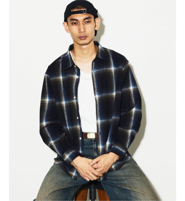 【ジャーナルスタンダード/JOURNAL STANDARD】 オンブレチェック フランネルシャツ