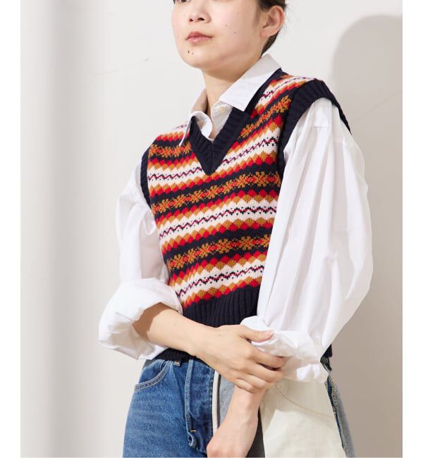 メンズファッションの一押し|【ジャーナルスタンダード/JOURNAL STANDARD】 【INSCRIRE /アンスクリア】Fairisle Tight Fit V Neck Vest:ベスト