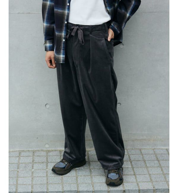 ファッションメンズなら|【ジャーナルスタンダード/JOURNAL STANDARD】 トリコット ベロア フェード オーバー パンツ