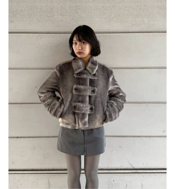 【ジャーナルスタンダード/JOURNAL STANDARD】 【OPEN YY / オープンワイワイ】 Woven FAUX FUR TAB TOGGLE JACKET YY254JK003G