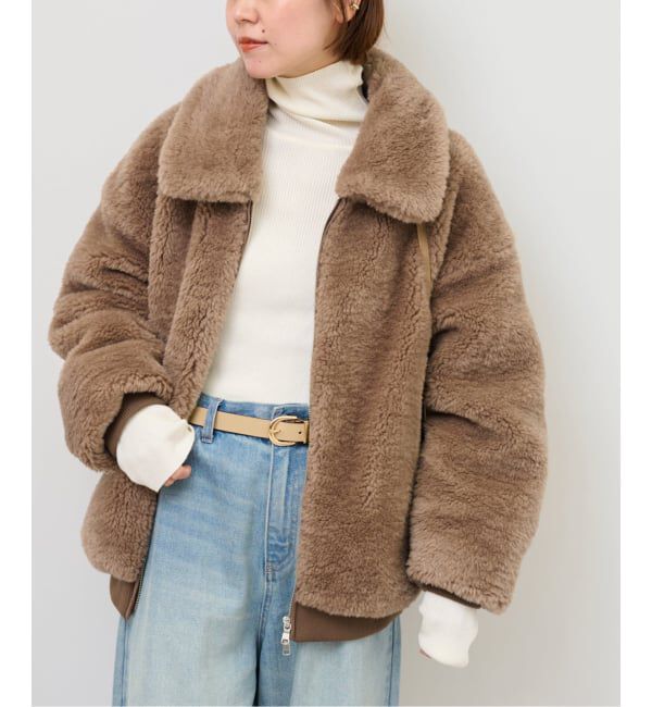 mystic ショートファーコート mystic ショートファーコート ベージュ