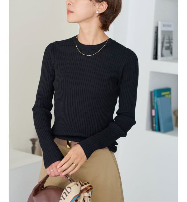 【ジャーナルスタンダード/JOURNAL STANDARD】 《一部WEB限定追加2》ウォッシャブルレーヨンリブクルーネックプルオーバー