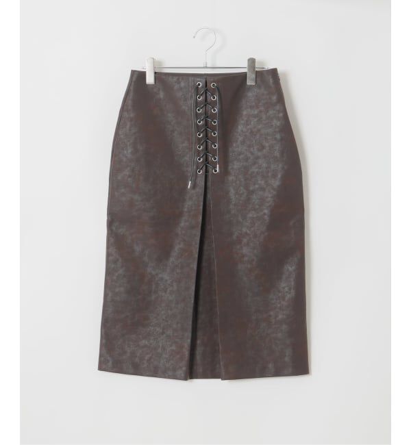 【ジャーナルスタンダード/JOURNAL STANDARD】 《予約》レースアップフェイクレザースカート