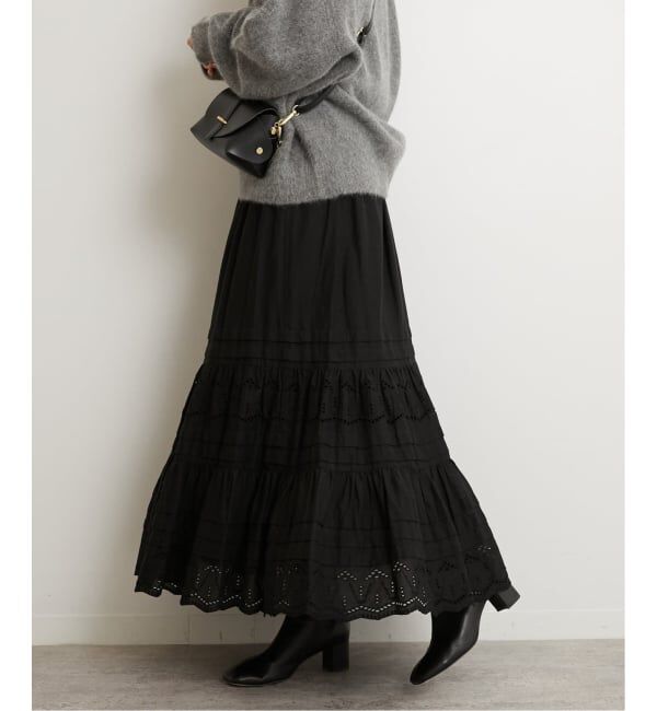 【ジャーナルスタンダード/JOURNAL STANDARD】 《WEB限定追加予約》コットンボイルタック刺繍ロングスカート