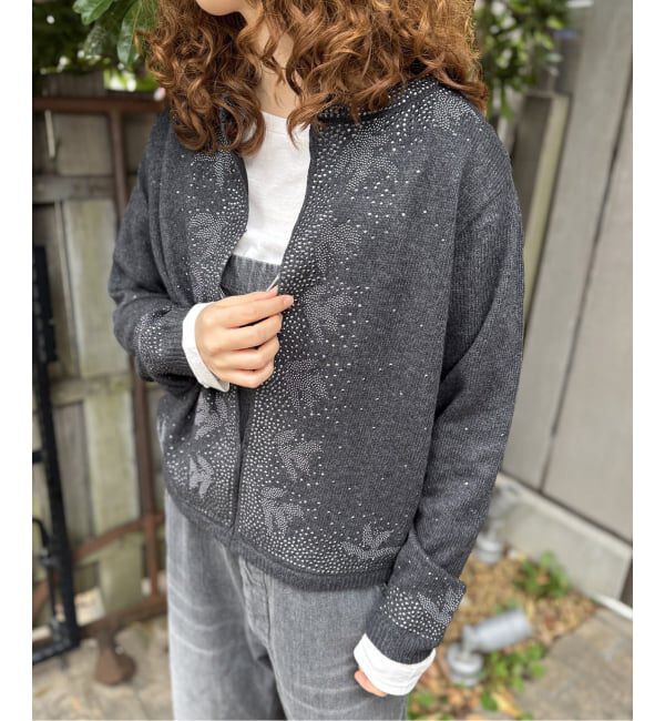 モテ系ファッションメンズ|【ジャーナルスタンダード/JOURNAL STANDARD】 ウールMIXビジューカーディガン