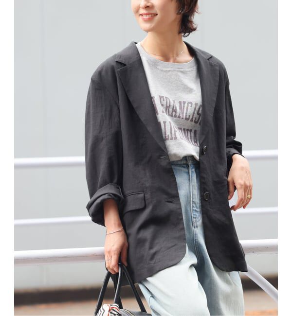 ［26SS新作 / 手洗い可］リネンフィールシングルジャケット