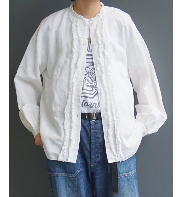 《追加》CLシャンブレー フリルブラウス