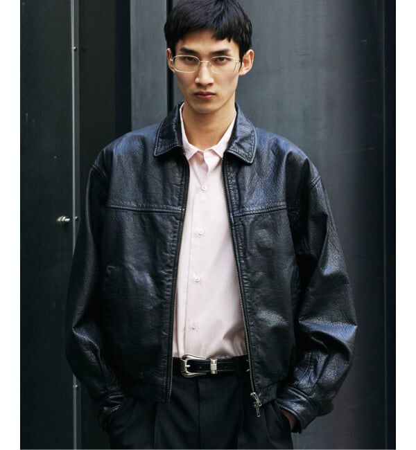 モテ系メンズファッション|【ジャーナルスタンダード/JOURNAL STANDARD】 バッファロー レザー ウォッシュ ジップ ブルゾン