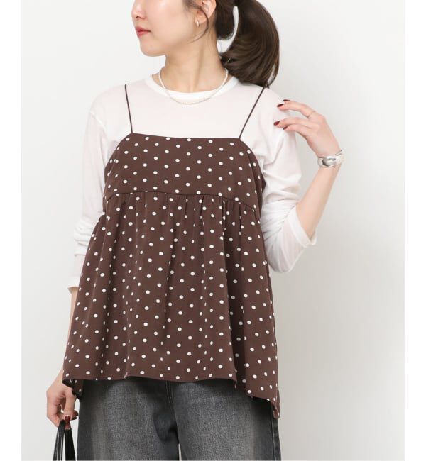 ランダムドットチュニックキャミソール