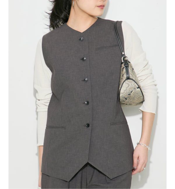 《予約》ウーリーノライトノーカラーベスト