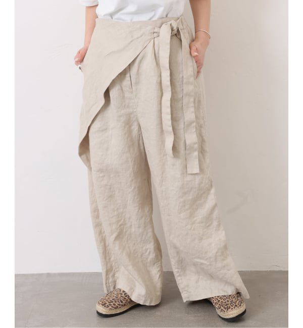 フレンチリネンツイル ラップパンツ