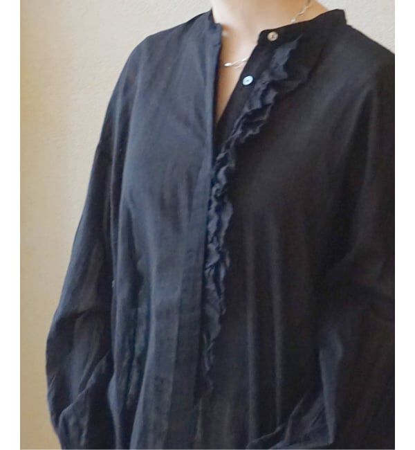 ハイツイストガーゼ Wフリルブラウス