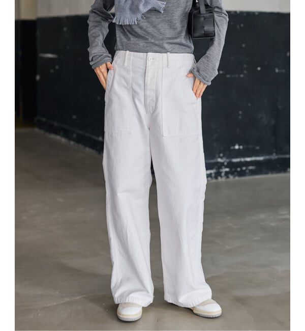 メンズファッションの一押し|【スピック&スパン/Spick & Span】 ≪一部カラーWEB限定≫ミリタリースラブバックサテンベイカーパンツ