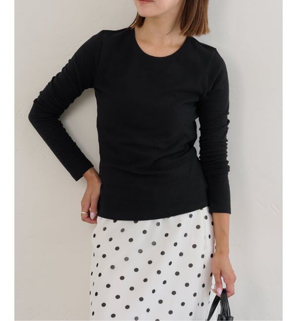 【スピック＆スパン/Spick & Span】 ベア天竺クルーネックプルオーバー