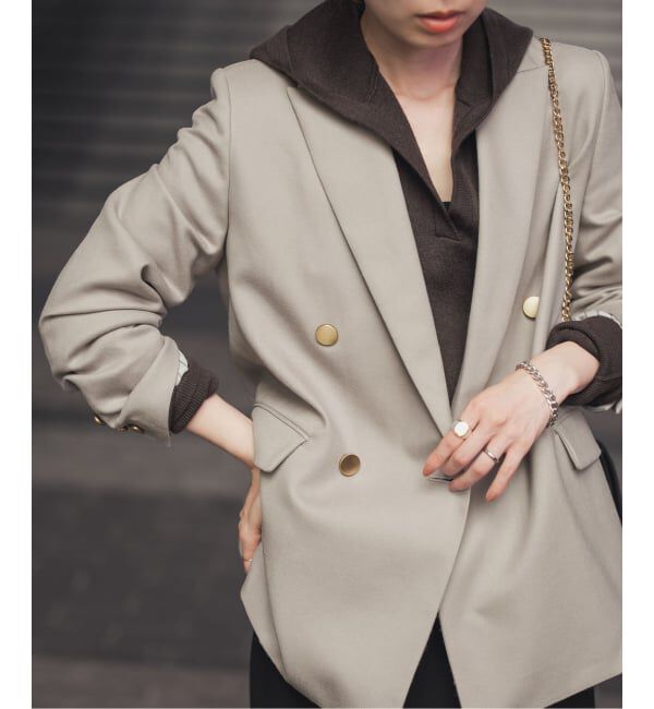 【スピック＆スパン/Spick & Span】 《追加》《WEB・一部店舗カラー》ウールフラノピークドラペルジャケット