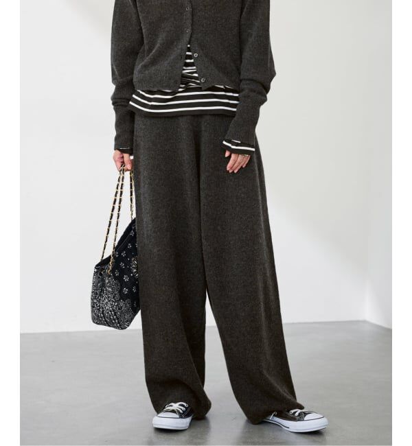 【スピック＆スパン/Spick & Span】 ≪追加≫圧縮ウールワイドパンツ