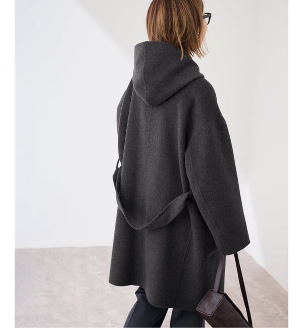 【スピック＆スパン/Spick & Span】 SUPER160'sフーディショートコート