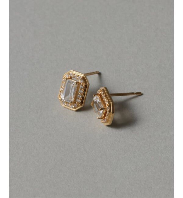 【スピック＆スパン/Spick & Span】 アップグレードホワイトトパーズピアス K18(両耳)