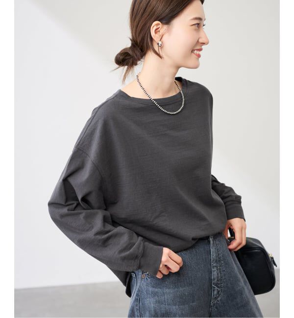 メンズファッションなら|【スピック＆スパン/Spick & Span】 ラフィボートネックLTee