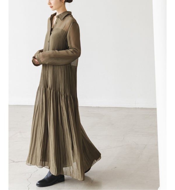 【スピック＆スパン/Spick & Span】 ヴィンテージオーガンプリーツワンピース