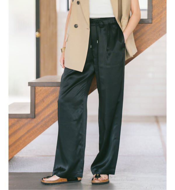 【スピック＆スパン/Spick & Span】 《追加2》サテンイージーパンツ