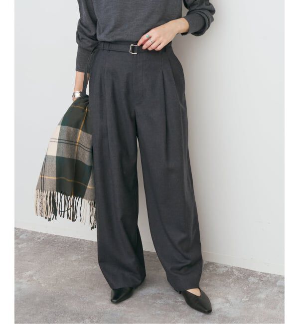 【スピック＆スパン/Spick & Span】 《予約》サキソニーベルテッドワイドパンツ