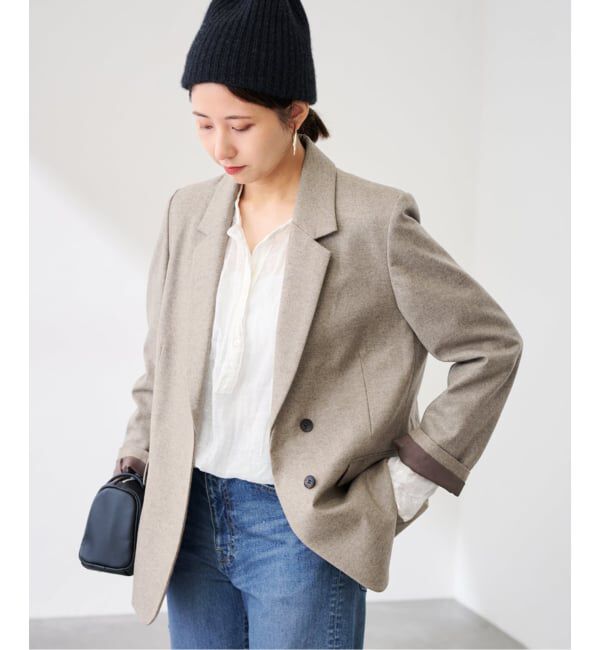 【スピック＆スパン/Spick & Span】 カシミヤ混フラノテーラードジャケット