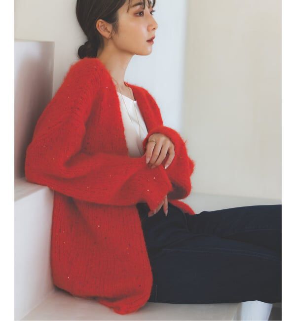 モテ系メンズファッション|【スピック＆スパン/Spick & Span】 COUTURE D’ADAM/クチュールドアダム Sequin Fluffy Knit カーディガン