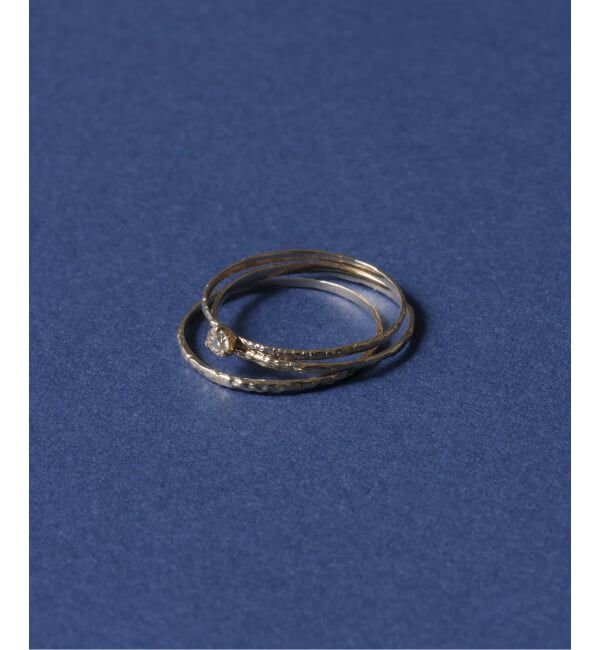 人気ファッションメンズ|【スピック＆スパン/Spick & Span】 10thテクスチャー3本ダイヤリング K10