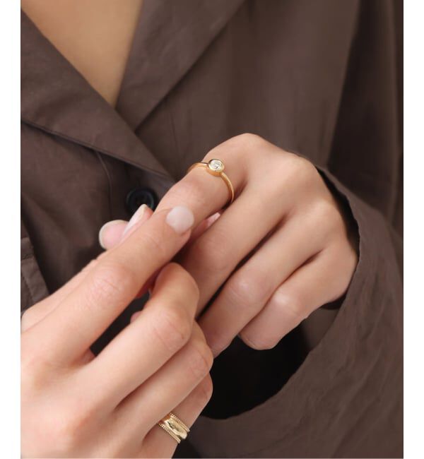 【スピック＆スパン/Spick & Span】 フクリン0.28ctダイヤリング K18