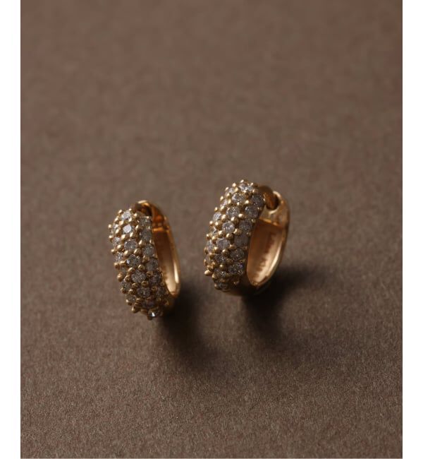 【スピック＆スパン/Spick & Span】 beansパヴェダイヤフープピアス K18（両耳）