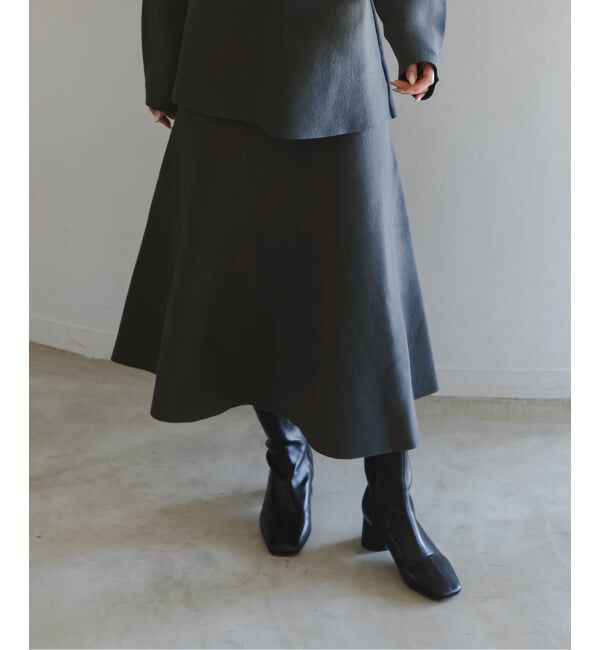 【スピック＆スパン/Spick & Span】 《26SS先行予約》スムースフレアニットスカート