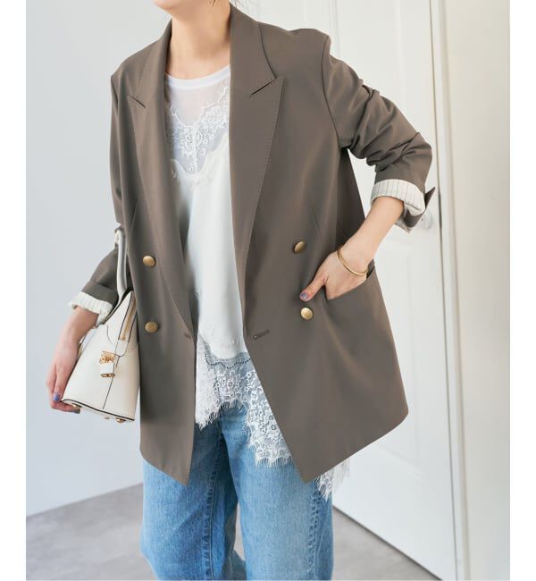 ファッションメンズお薦め|【スピック&スパン/Spick & Span】 《新色有り / 追加予約》プレーンウィーブダブルブレストジャケット