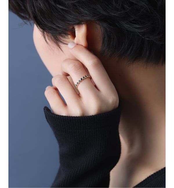 ファッションメンズお薦め|【スピック＆スパン/Spick & Span】 オニキスフクリンフルエタニティーリング K10