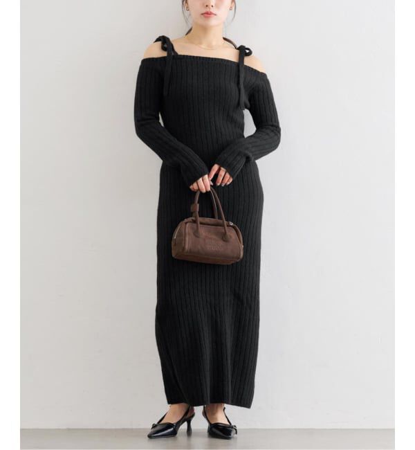 【スピック＆スパン/Spick & Span】 オフショルリボンニットワンピース