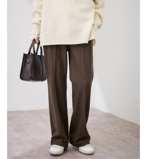 モテ系メンズファッション|【スピック&スパン/Spick & Span】 ≪WEB限定 / 追加≫両面起毛フレアーパンツ(チェック柄)