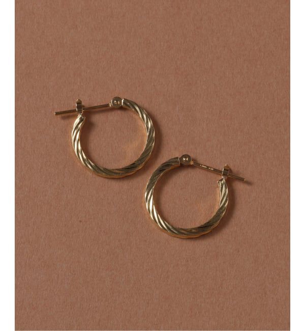 【スピック＆スパン/Spick & Span】 《一部店舗＋WEB限定》スクリューフープピアスS K18（両耳）