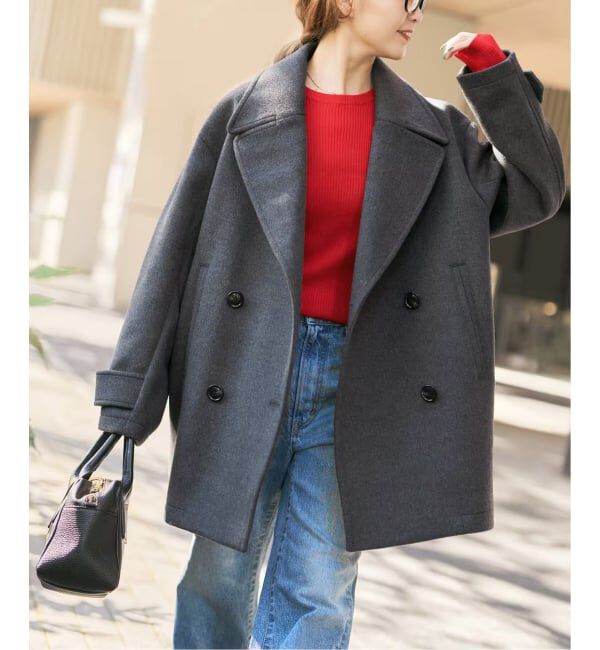 ウールモッサ ステンカラーミディコート（DES PRES）｜ルミネの