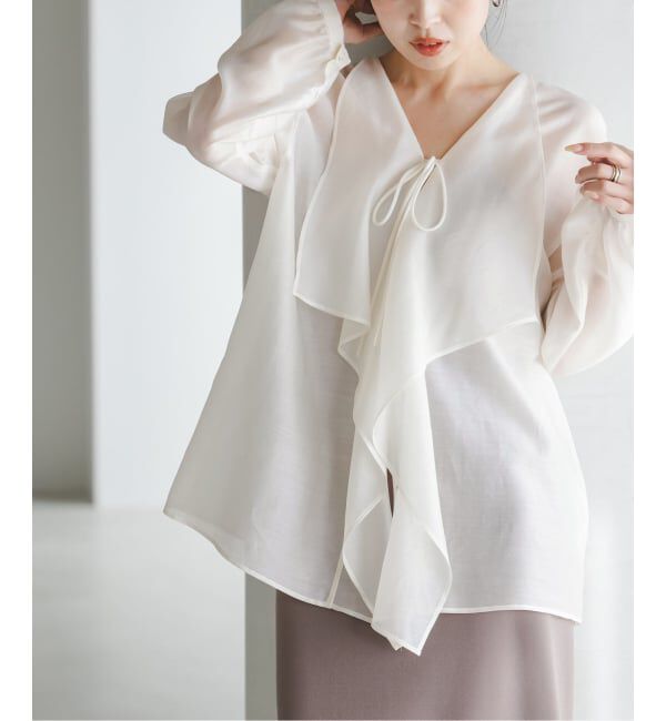 シアサッカー ペプラムブラウス（BACCA）｜ルミネのファッション通販