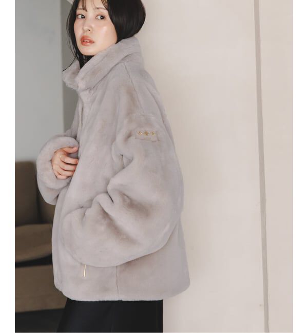 スムースファー フーディーポンチョ（Ballsey）｜ルミネのファッション