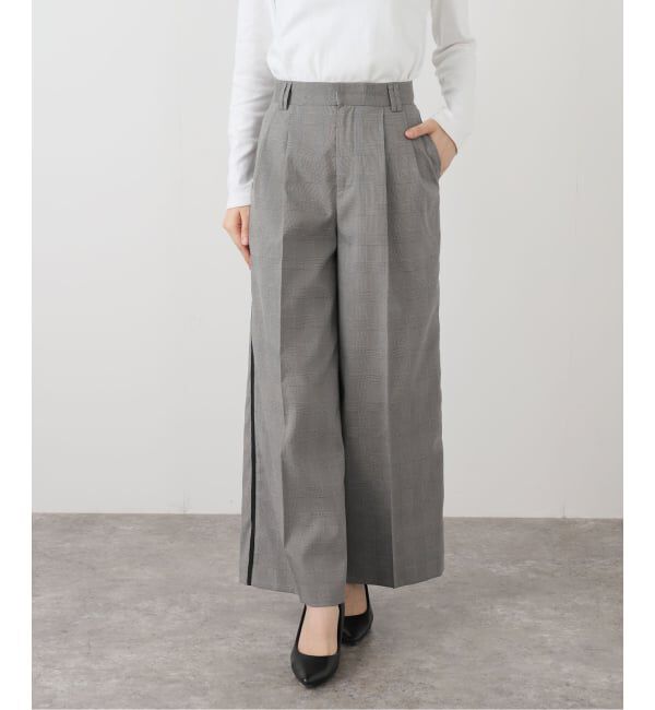 【ラ　トータリテ/La Totalite】 【洗える】パイピングタックパンツ