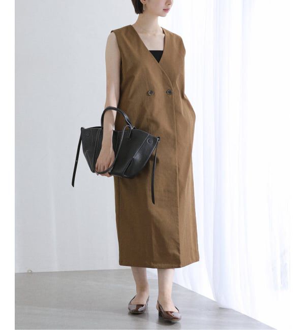 【ラ　トータリテ/La Totalite】 【洗える】ジレ風ワンピース