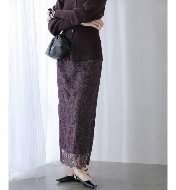 【ラ　トータリテ/La Totalite】 《WEB限定》マキシレースタイトスカート