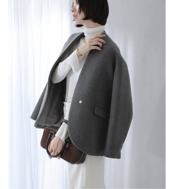 【ラ　トータリテ/La Totalite】 ノーカラーショートコート