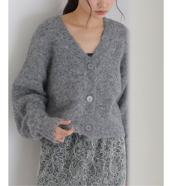 【ラ　トータリテ/La Totalite】 【洗える】Vネックコンパクトカーディガン