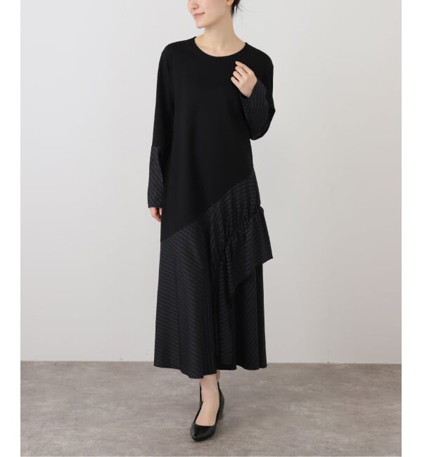 【ラ　トータリテ/La Totalite】 【洗える】MARECHAL TERRE/マルシャルテル ランダムストライプワンピース