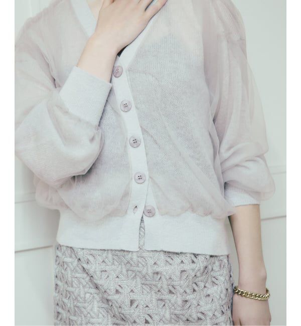 【ラ　トータリテ/La Totalite】 アルパカブレンドチュールカーディガン