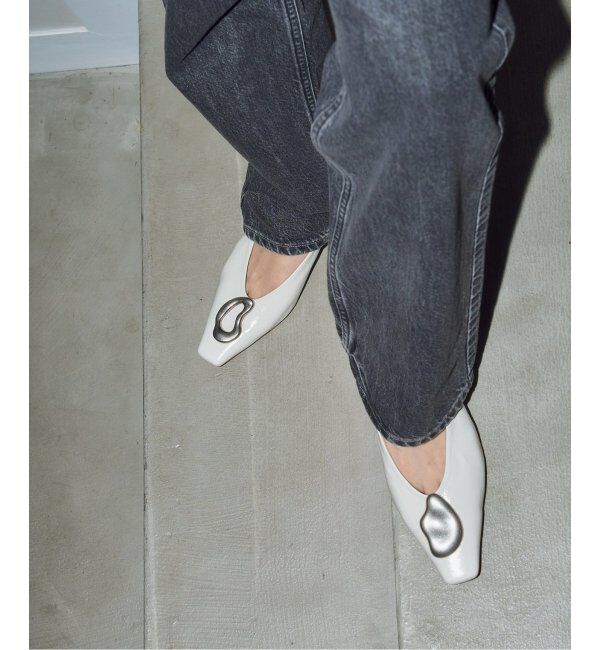 【ル　タロン/LE TALON】 GRISEレザーARTYオーナメントフラット