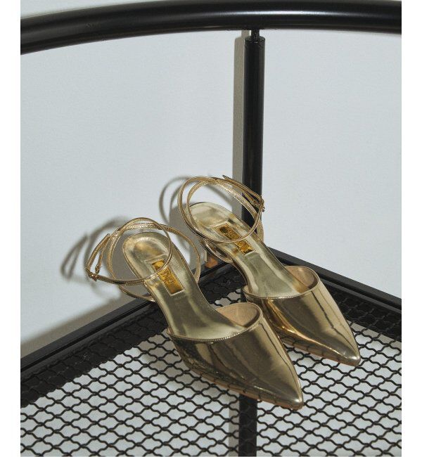 【ル　タロン/LE TALON】 GRISE5cmポインテッドアンクルストラップスリングバック